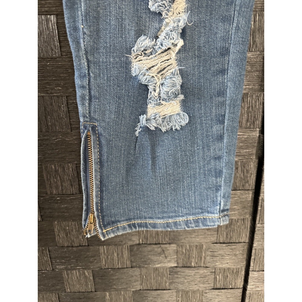 Boom Boom Jeans Womans size 15 Distressed Skinny Zip Ankle - Picture 8 of 16